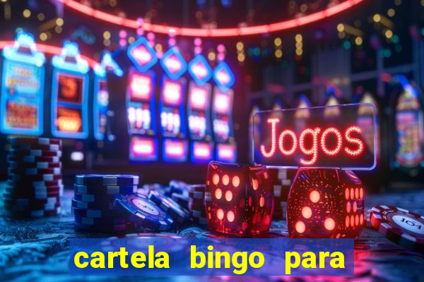 cartela bingo para cha de cozinha imprimir gratis